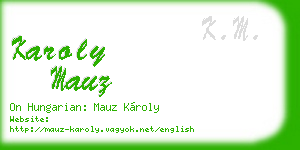 karoly mauz business card